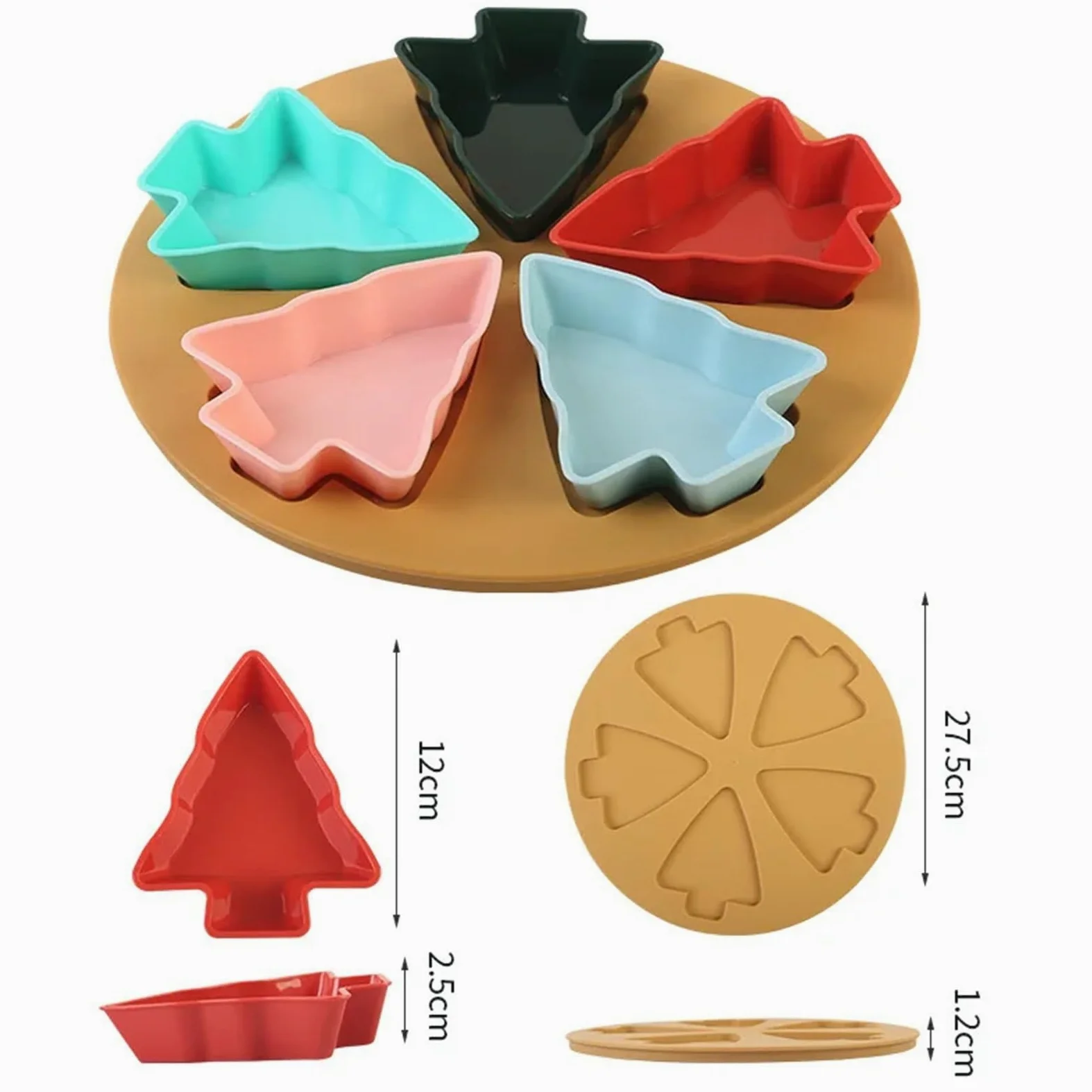 Plato de fruta árbol, plato dividido, seca for el hogar para Almacenar Nueces