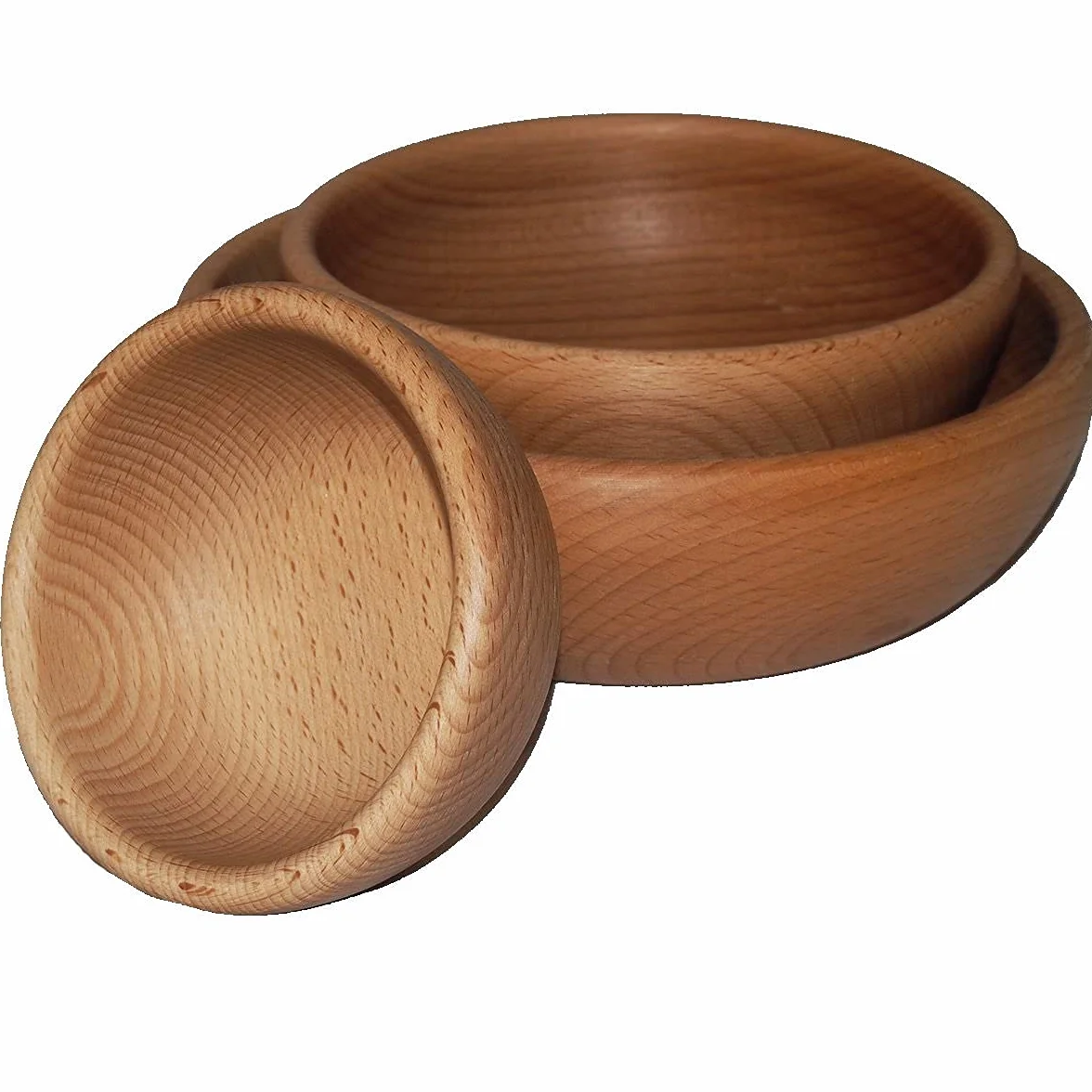 EFO Cuenco para servir de madera, cuenco de frutas decorativo, cuenco para ensalada de alimentos, cuenco de madera natural, cuenco de madera rústica, elegante, tamaño 24 cm