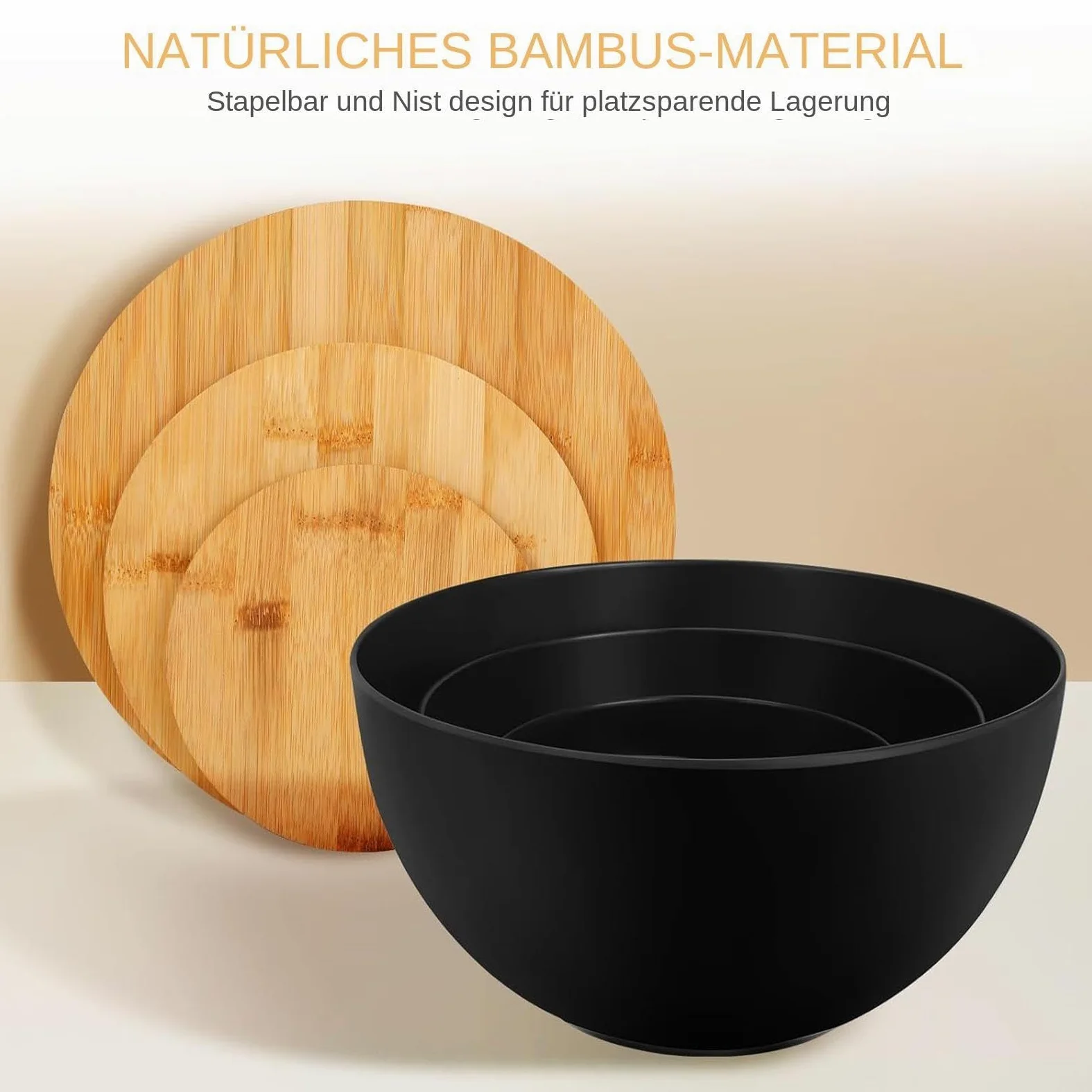Bol Para Ensalada Con Tapa Para Preparar Almacenar y Servir | Ensaladeras Anidables Para Cocina Preparación Y Servicio De Comidas Ensalada Snacks Pan Sopa Frutas Verduras Con