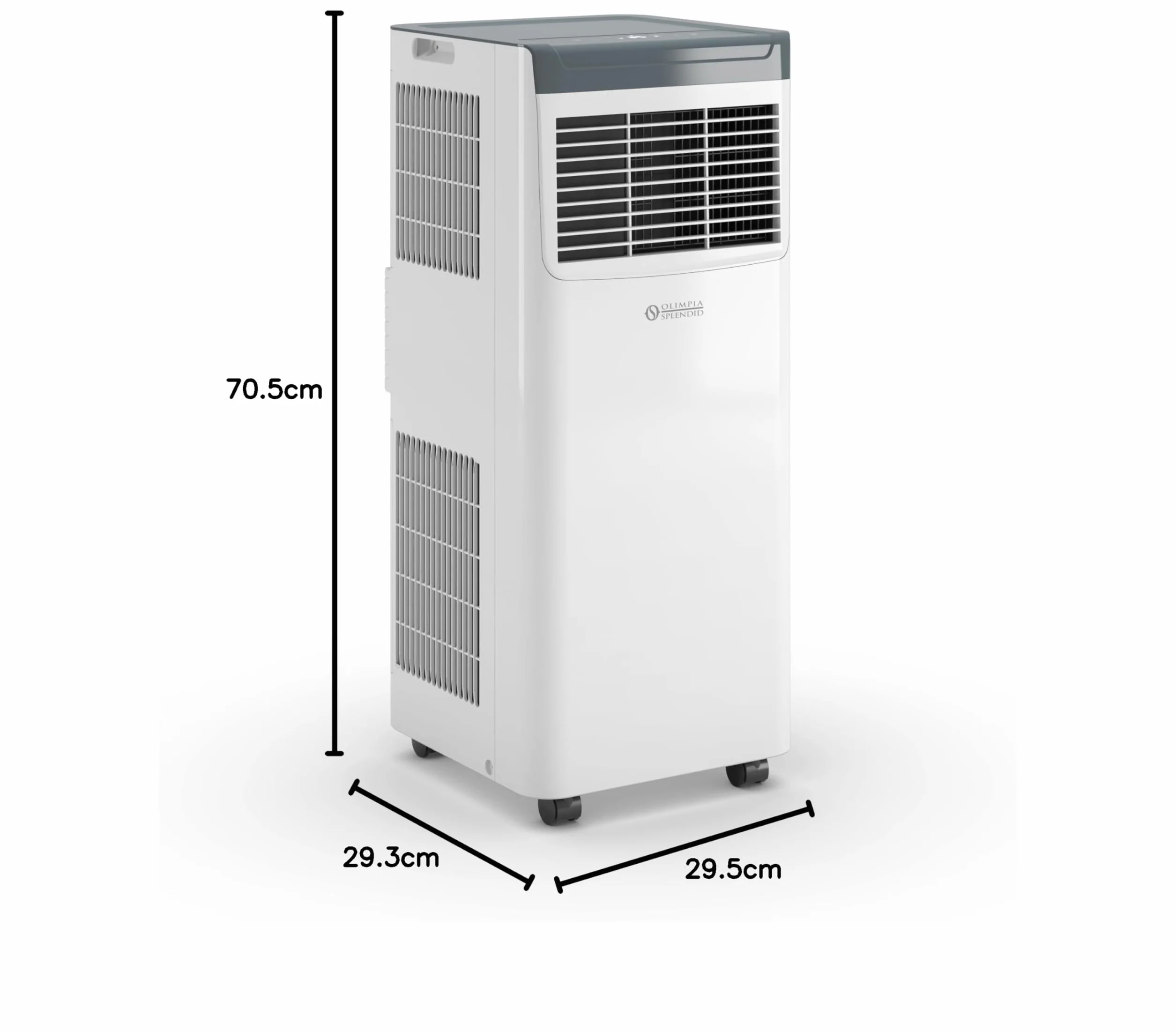 Olimpia Splendid, Dolceclima Slim 10 SWS Wifi, Climatizador Portátil 10.000 BTU/h, Slim Design, Clase A, Potencia 2,6 kW, Funciones Enfriamiento, Deshumidificación, Ventilación, Wifi Integrado