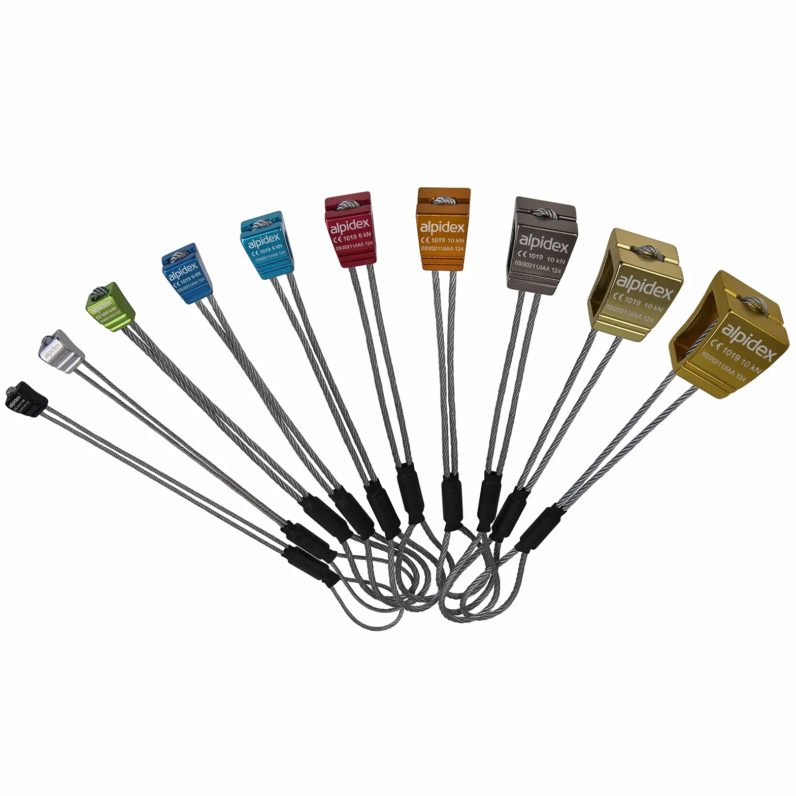 ALPIDEX Fisureros para escalada juego de 10 tallas 1-10