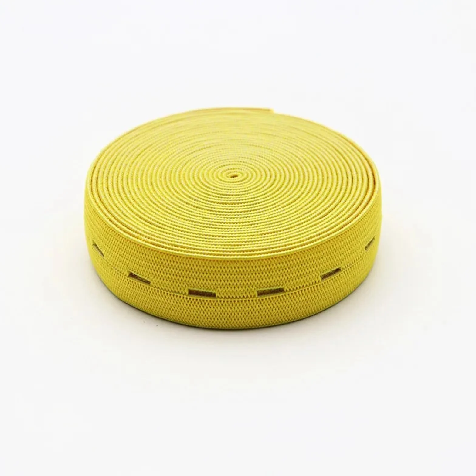 Elástico para coser 10 Uds 5M 18mm Color banda elástica plana blanco y negro 15-30mm perforado, pañal vestido de maternidad accesorios costura artesanal(Yellow 18mm 5m)