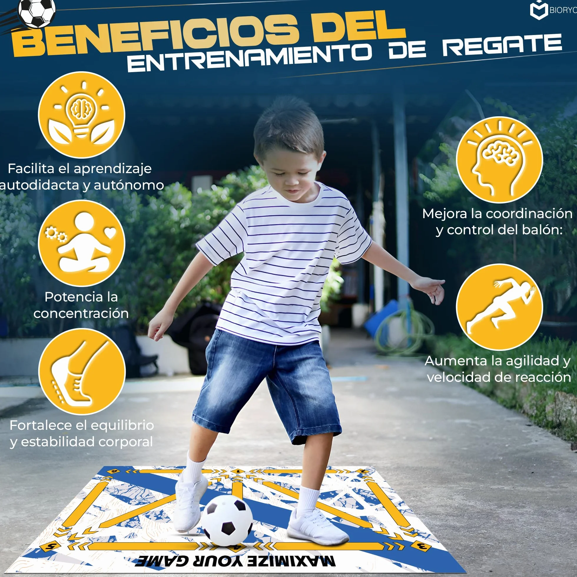 Alfombra Entrenamiento de Fútbol Diatomea + Videos Entreno + Bolsa de Transporte | Alfombrilla de Habilidad Antideslizante 60x90 cm de tu Equipo Favorito | Regalos Comunión