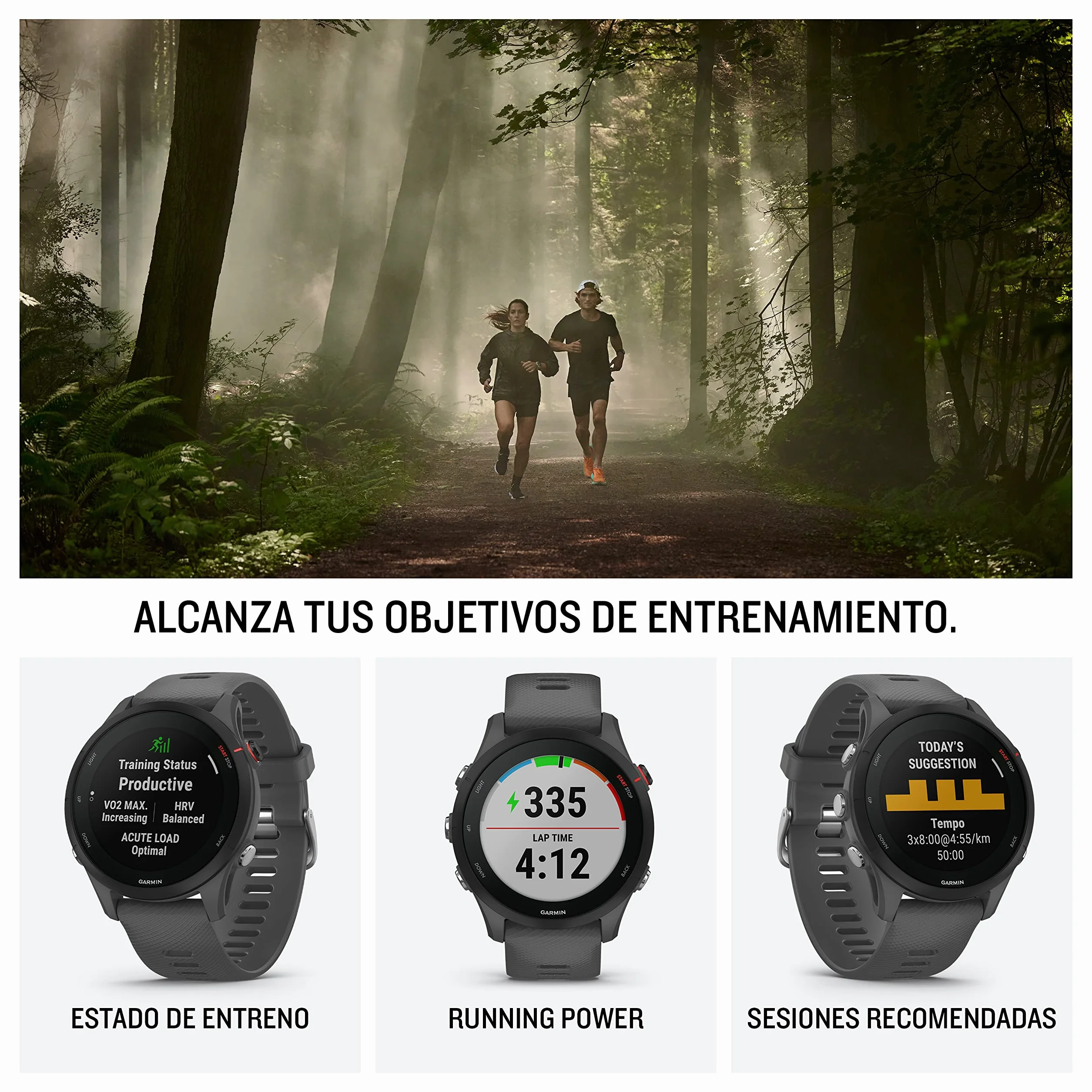 Garmin Forerunner 255 Reloj Inteligente GPS Running Negro Azul Oscuro