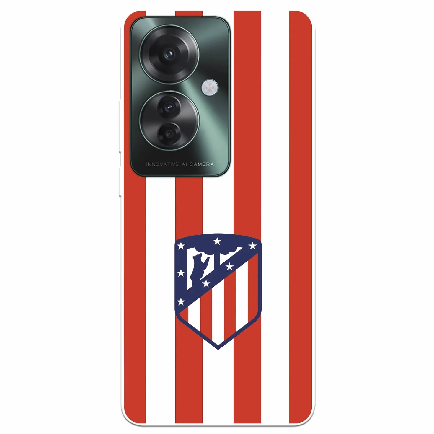 Funda para OPPO Reno 11 F 5G del Atlético de Madrid Escudo Rojiblanco transparente de Silicona Flexible