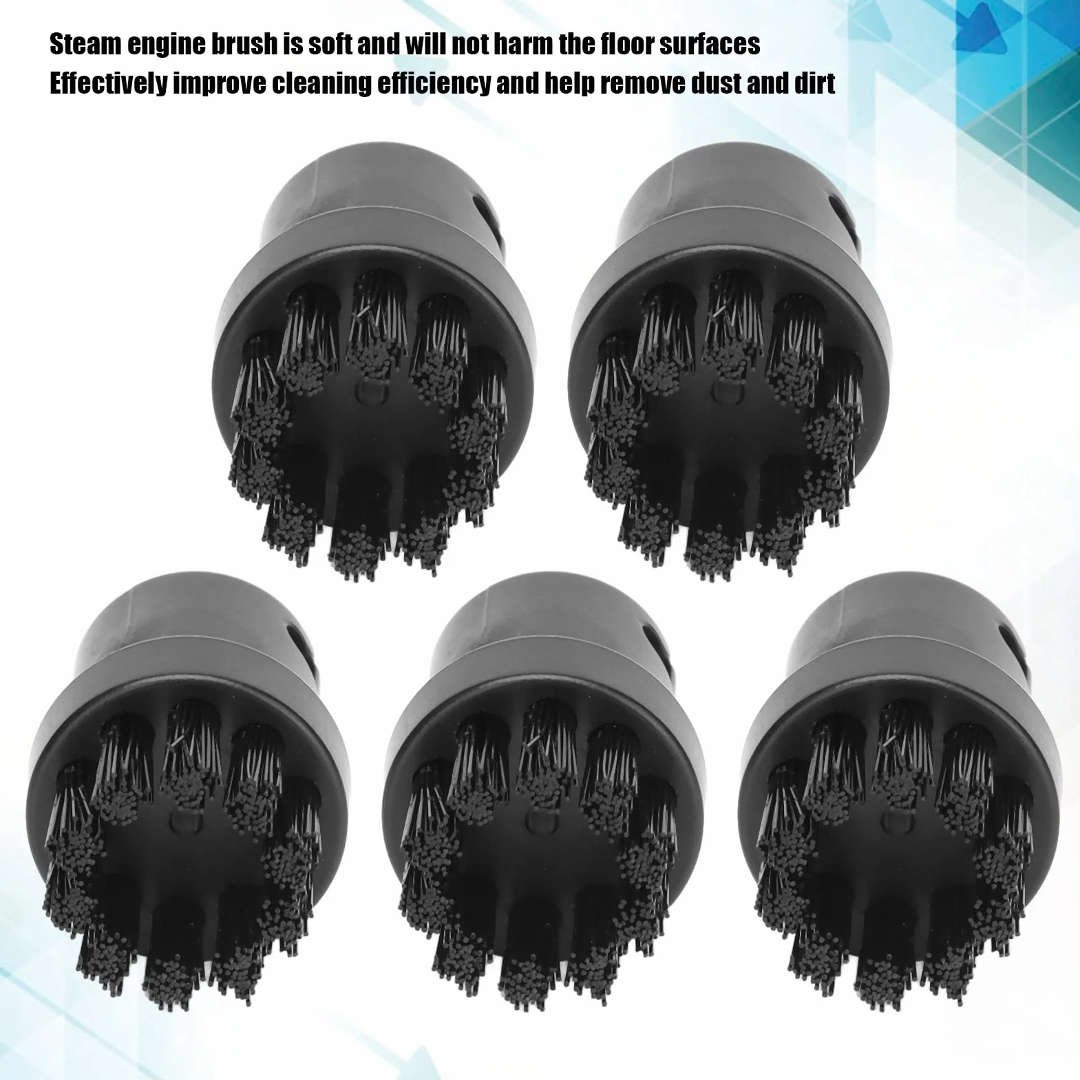 AUNMAS Accesorios de Cepillo para Limpiadores de Vapor Karcher SC1 SC2 SC3 SC4 SC5, 5 Uds Cepillo de Motor de Vapor Accesorios de Repuesto para Limpiador de Vapor