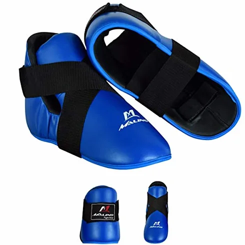 Malino Protector de pie para artes marciales, zapatos de karate taekwondo rojo azul