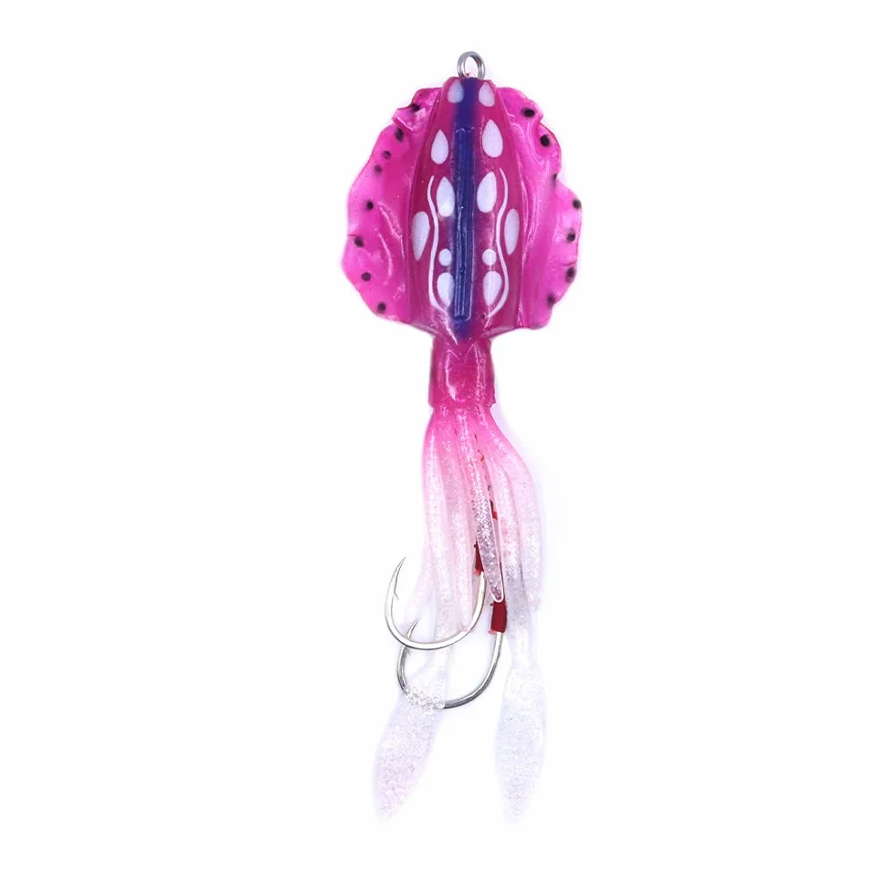 El mejor señuelo de pesca de calamar para agua salada y agua dulce para lubina, bacalao y peces de roca en este señuelo