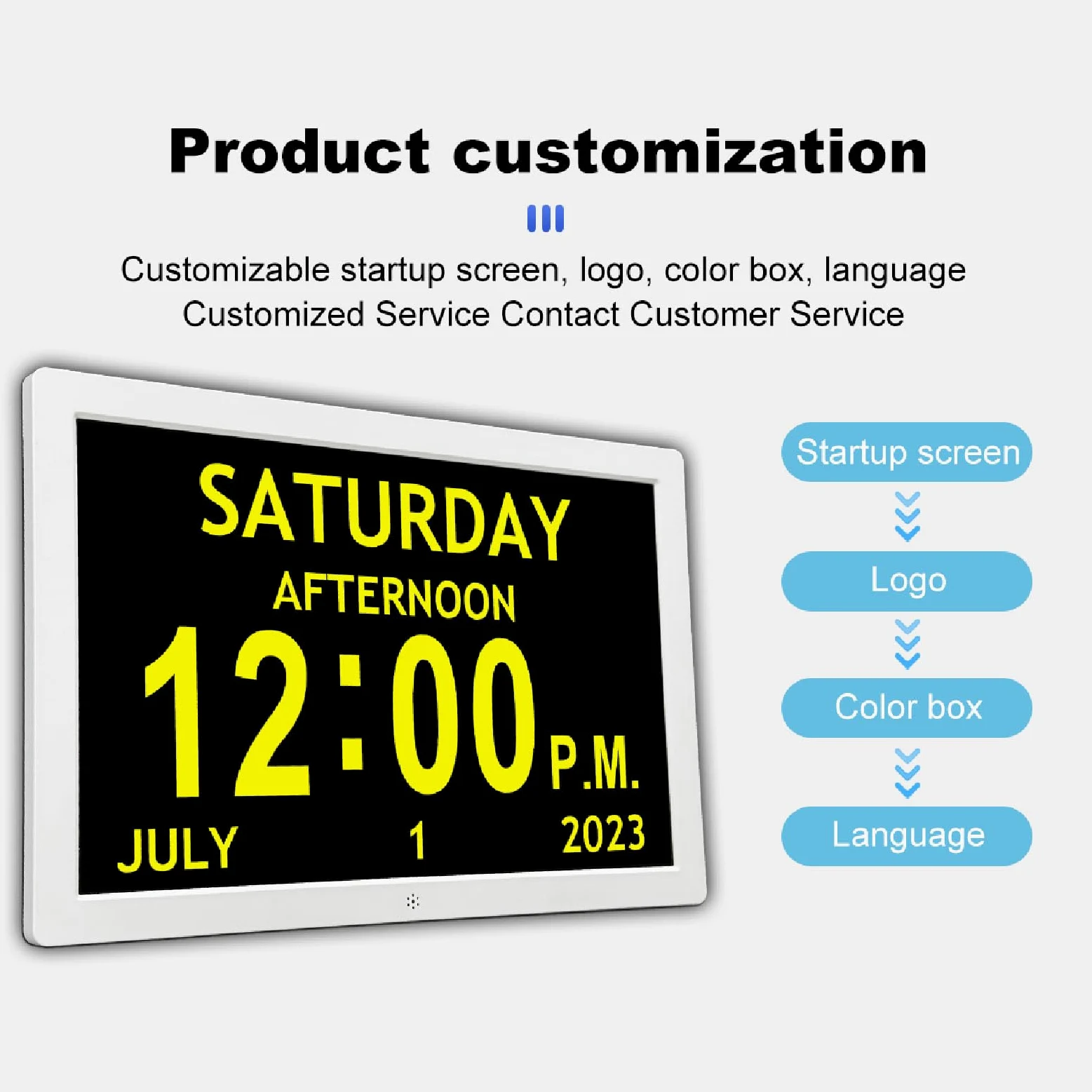 Reloj Inteligente de 10 Pulgadas, Reloj Despertador Digital con Pantalla Grande y 12 Recordatorios para Actividades y Citas Diarias, Ideal para el Hogar la Oficina