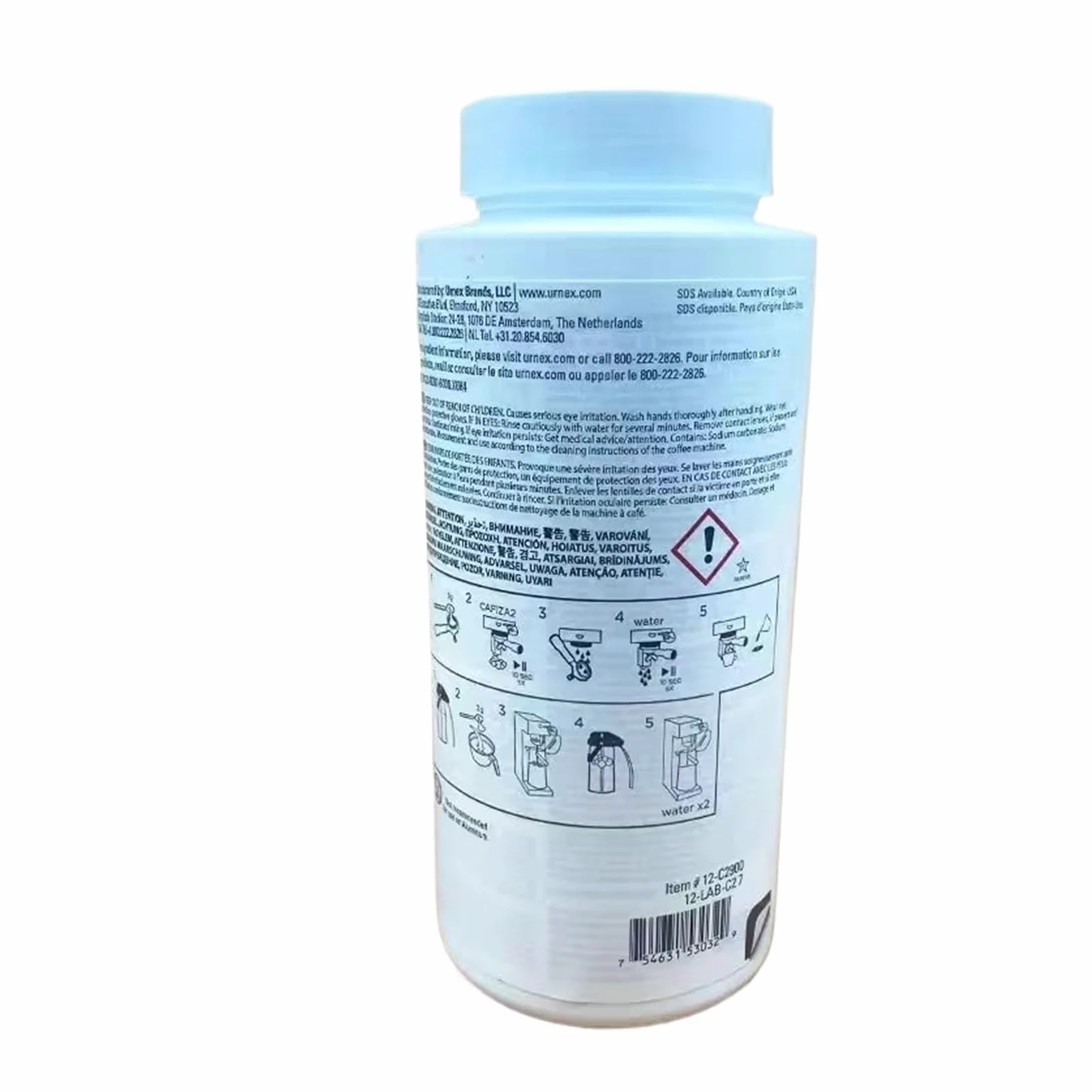 Polvo De Limpieza 900g/lata, Compatible Con URNEX, Detergente En Polvo De Limpieza Desincrustante Con Cabezal De Elaboración De Cafetera