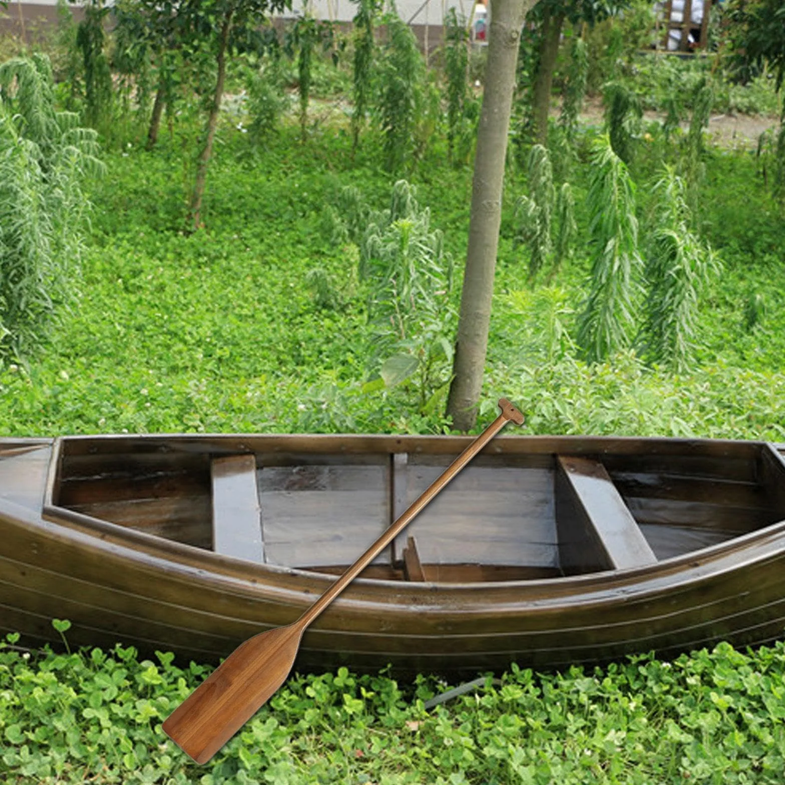 F Fityle Accesorio de Remo de Madera para Canoa, decoración de Remo de Madera, Hecho a Mano, 122 cm, de Madera de Mano Decorativo para decoración de Casas en