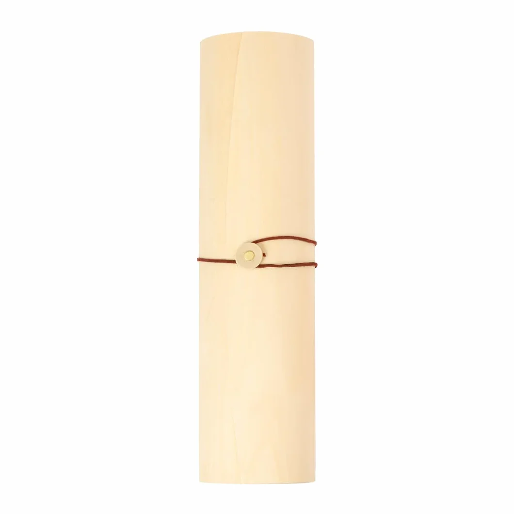 Caja de Vino Enrollable de Madera Natural para Botella 750 ml, Estuche Elegante Reutilizable Estilo Pergamino, Porta Botella Decorativo para Regalo, Bodas y Celebraciones