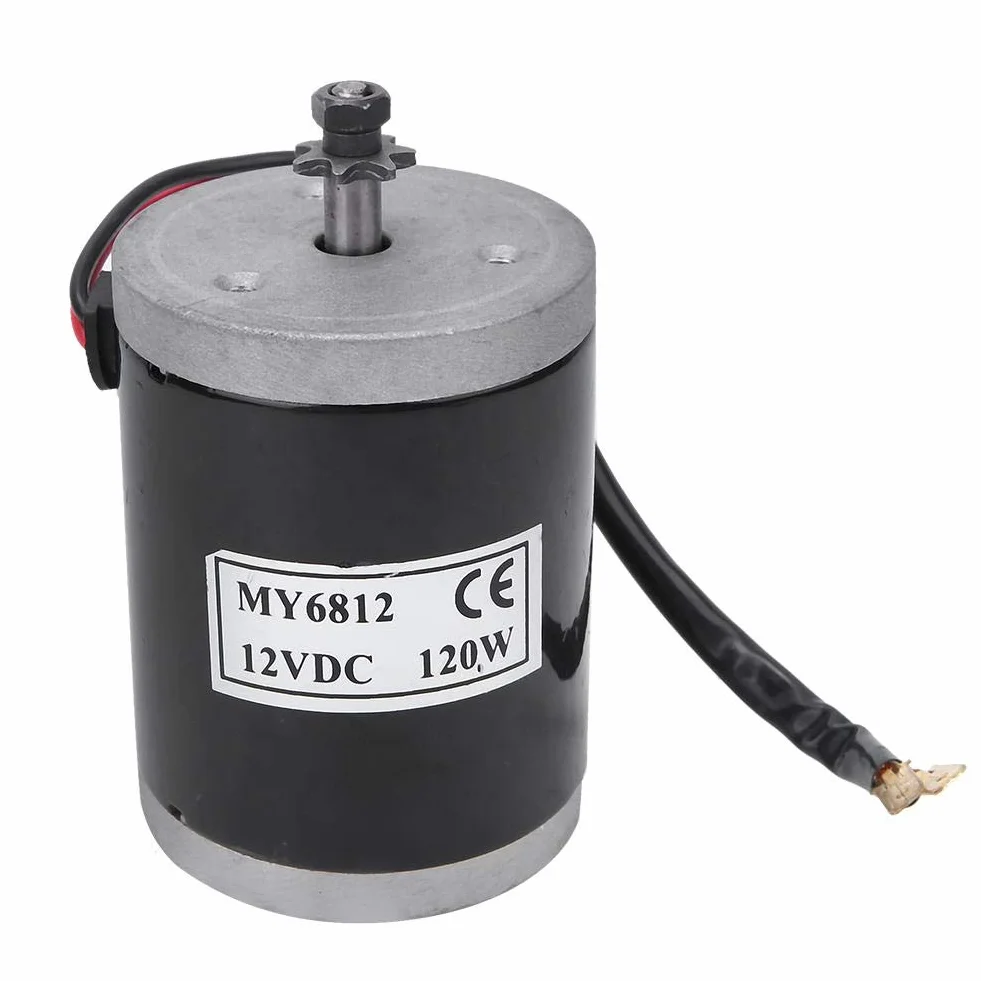 Motores Electricos 12V 120W MY6812 Alta Velocidad con Polea para Patinete Electrico