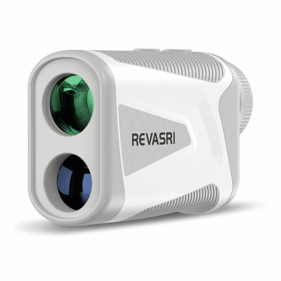 REVASRI Telémetro de golf, 1000 m, ±0,5 m, precisión bloqueo pulso, inclinación encendido apagado, 6 aumentos, IP54, USB