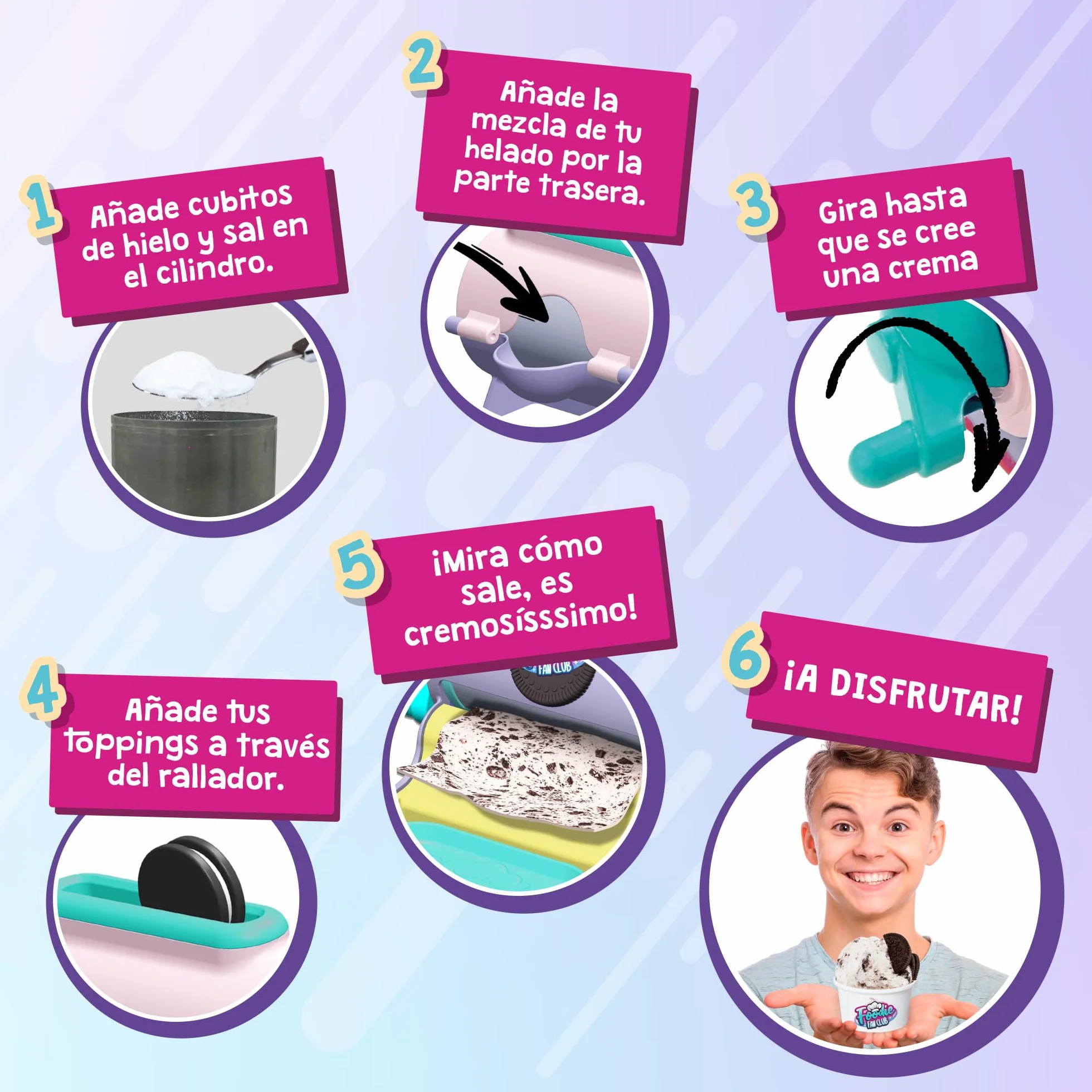 Bizak Heladisssimo, máquina para hacer helados, con accesorio rallador para toppings, helados cremosos, no incluye comida, (35005071)