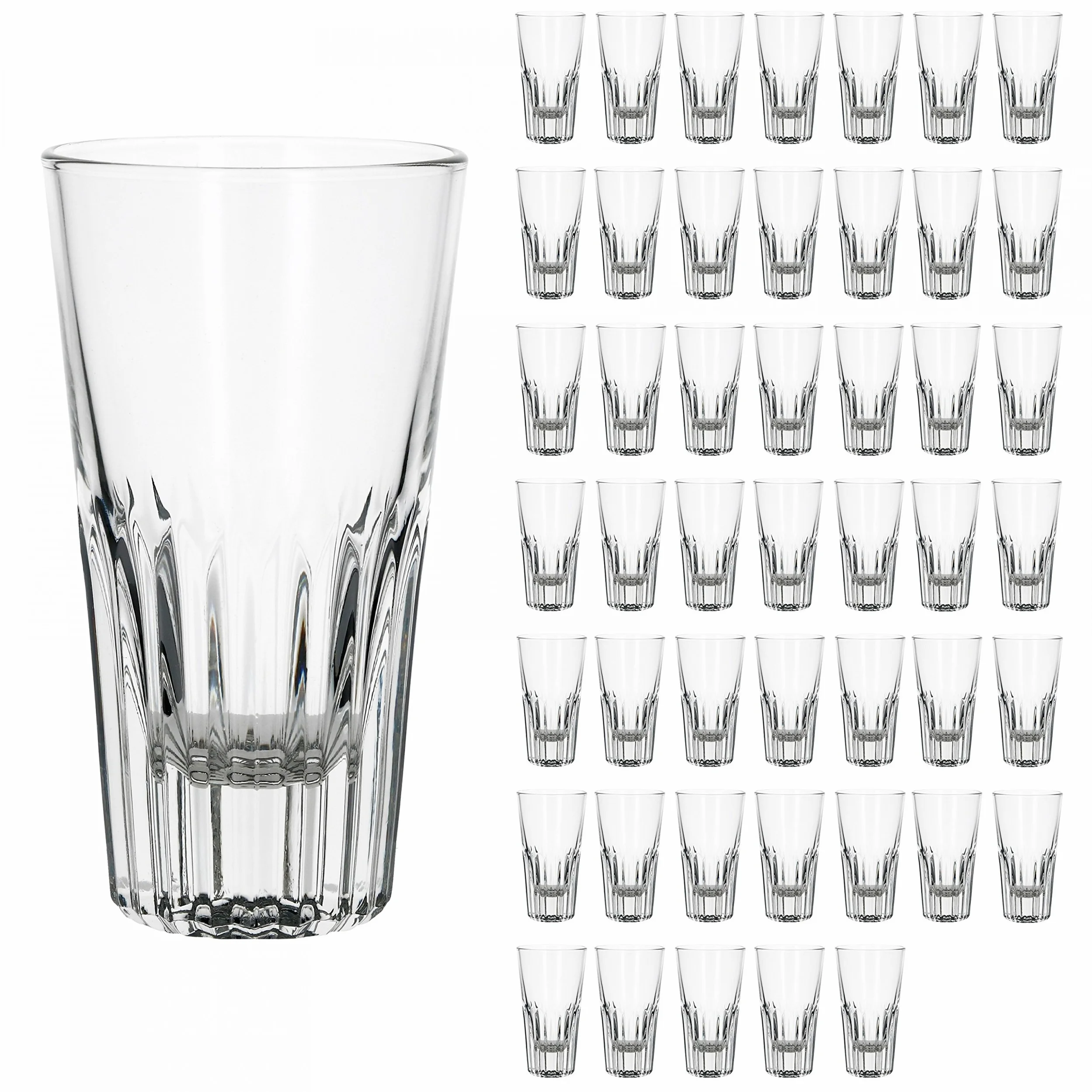 Bormioli Set de 48 Rialto Taza Arosa 160 ml Licor vasos vasos de Whisky pequeño Long Drink Cristal Cristal transparente Gastronomía