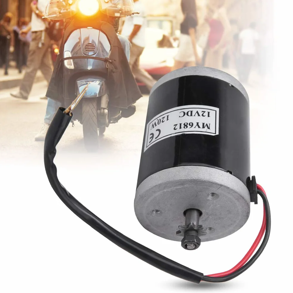 Motores Electricos 12V 120W MY6812 Alta Velocidad con Polea para Patinete Electrico