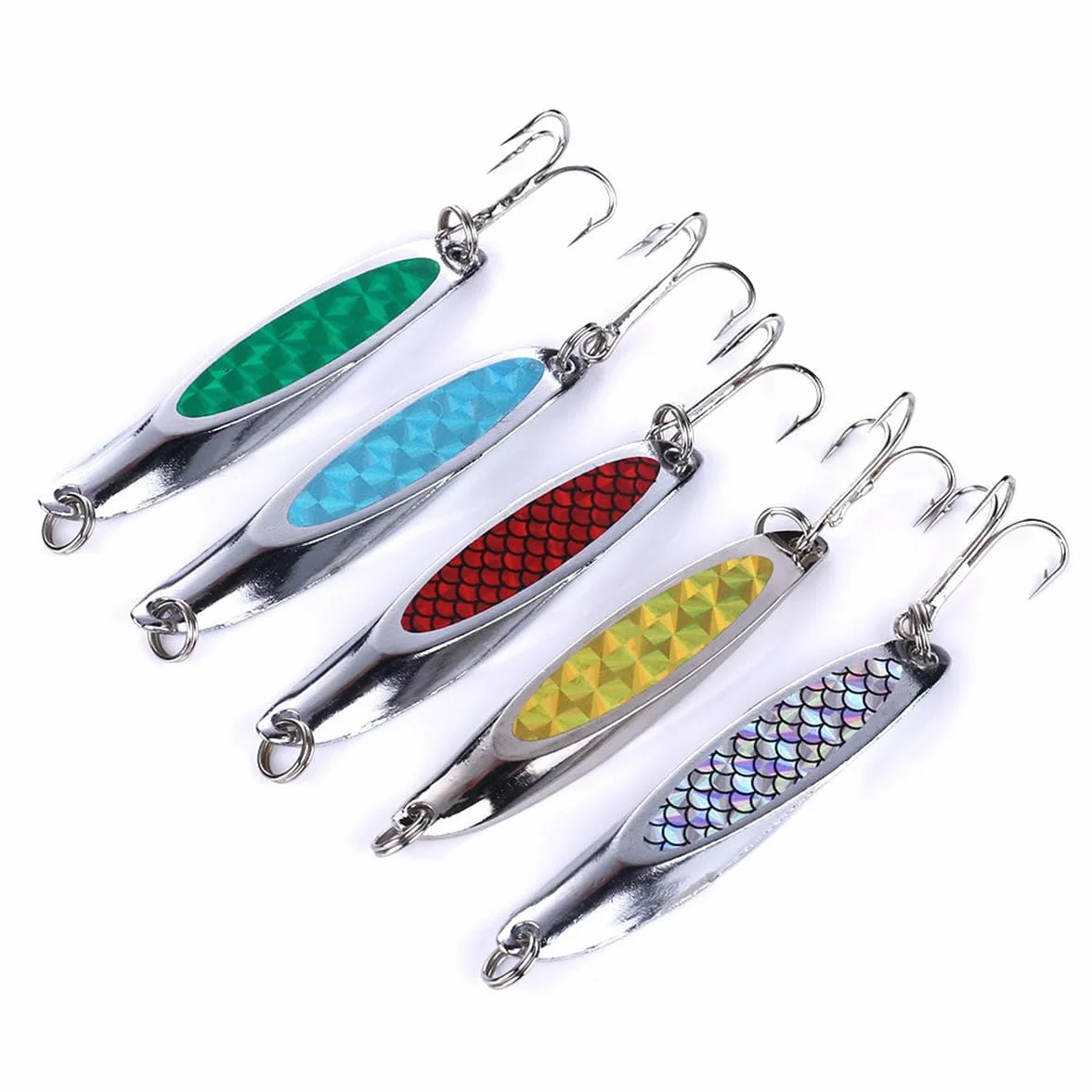 Señuelos de pesca metal cuchara cebo duro spinner para truchas