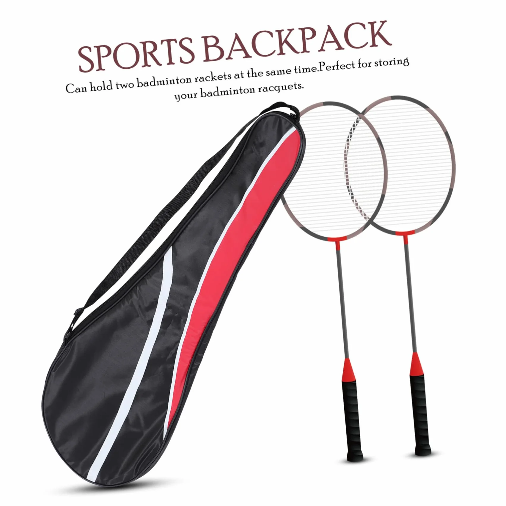 KICHOUSE Bolsa para Raquetas de Bádminton Portátil, Material Oxford, Correa Ajustable, Tamaño Compacto
