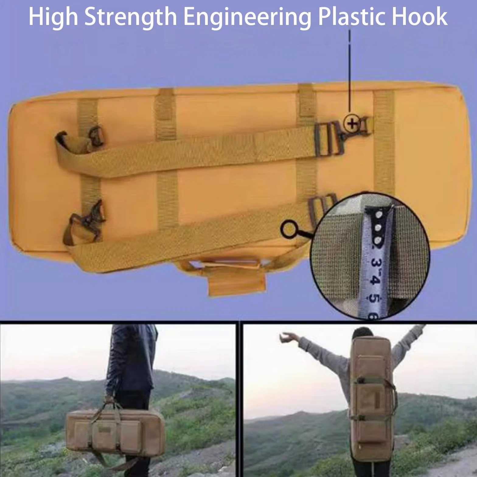 Estuche para Rifle, Bolsa Táctica para Armas, Funda para Transporte, 110cm Negro
