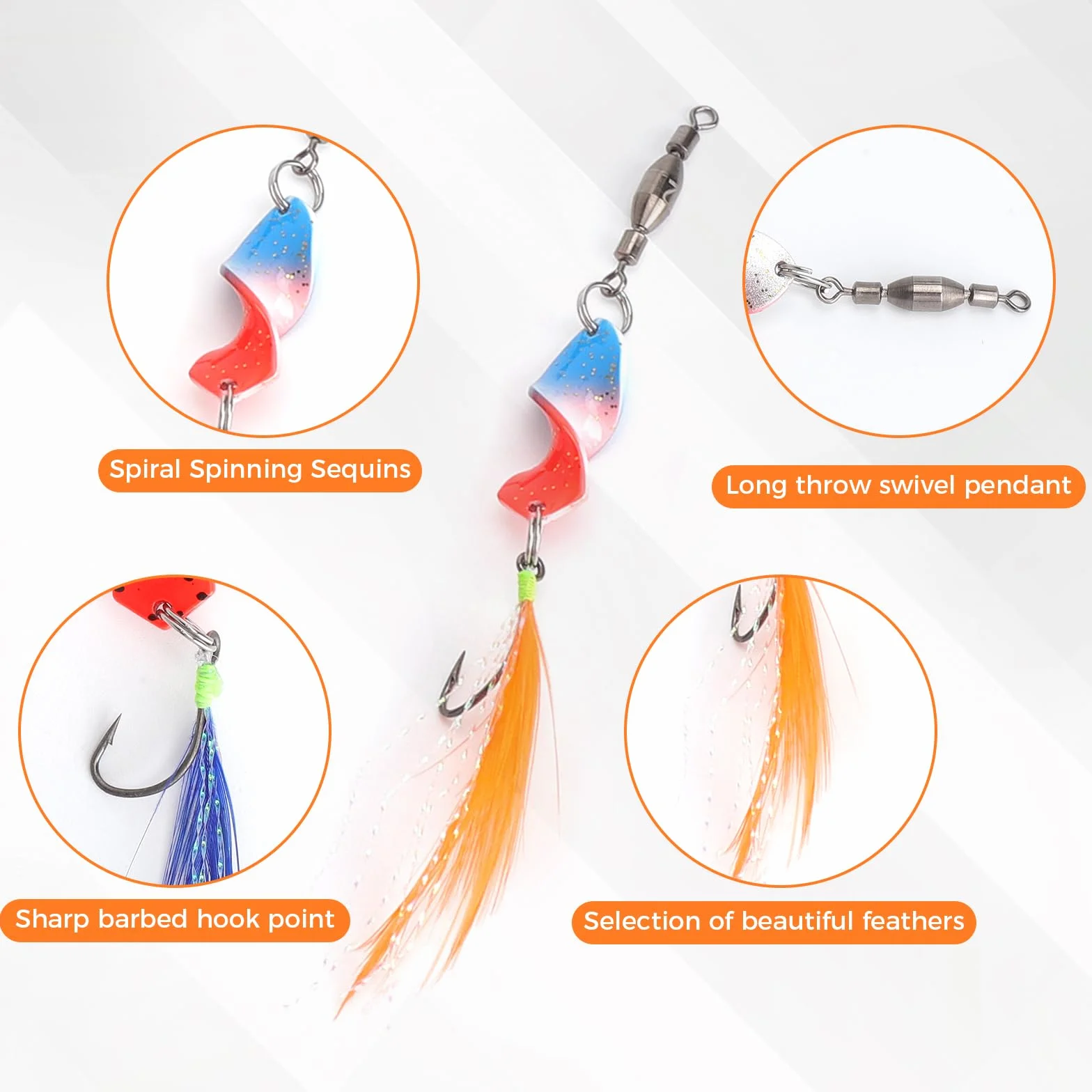 Cucharillas Pesca Trucha con Caja Accesorios Set 3 g