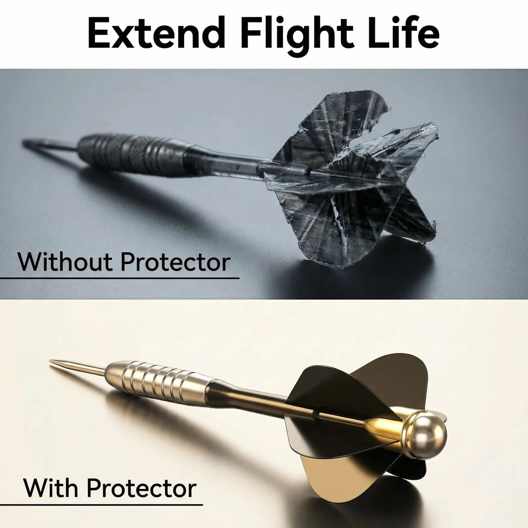 Aluminio Protección de Vuelo de Dardos 90 Grados Multicolor