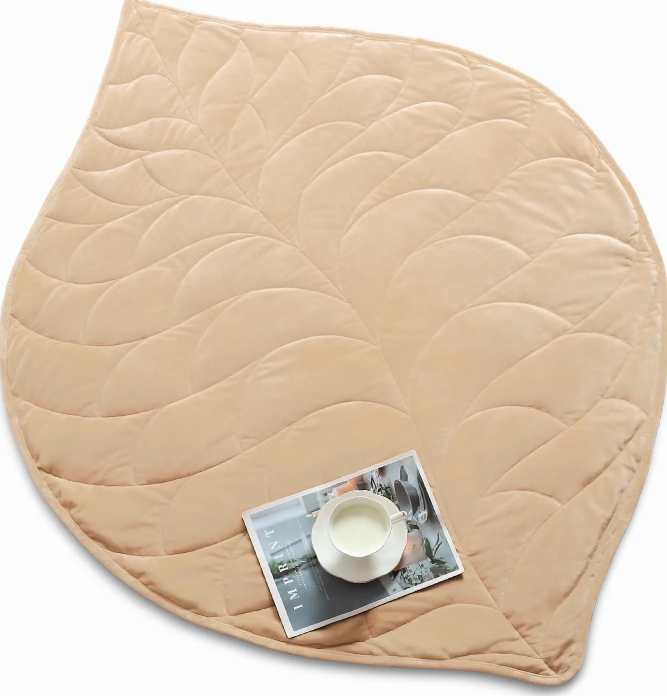 Sivio Manta Ponderada para Adultos 3.2 kg 104x135 cm, Terciopelo de Cristal Suave, Relajación y Viaje, Todas Las Temporadas, Lavable a Máquina | Caqui