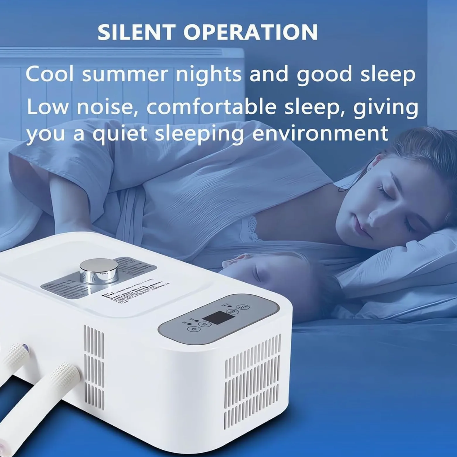 Colchón Eléctrico con Enfriamiento por Agua, Almohadilla de Colchón con Enfriamiento por Agua con Temporizador de 12 Horas y Enfriamiento de 3-8℃, Cubierta de Colchón Eléctrica con Enfriado 160x140cm