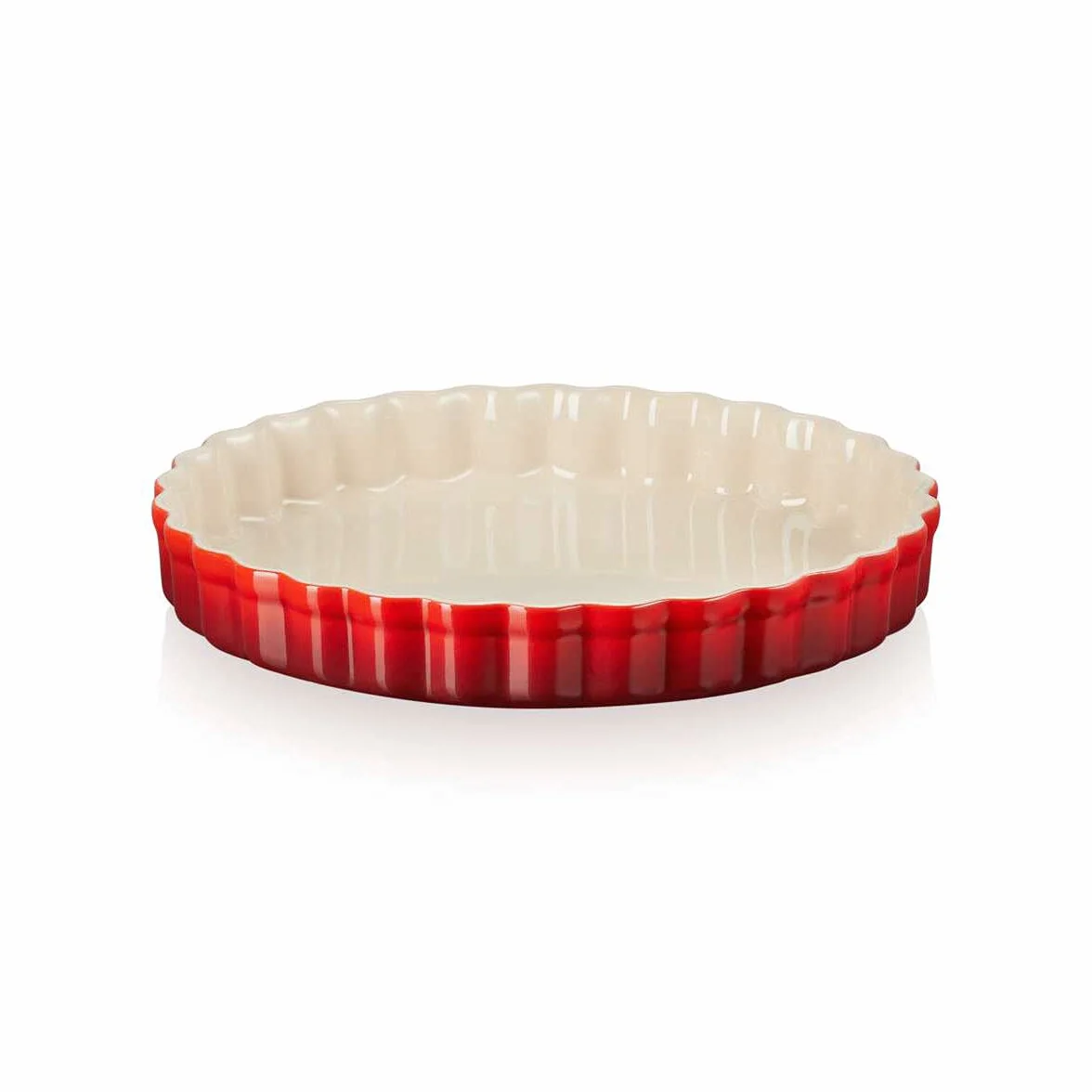 LE CREUSET Molde tarta de cerámica de gres, 24 cm, 1, 14 L, Cereza, 71120240600001