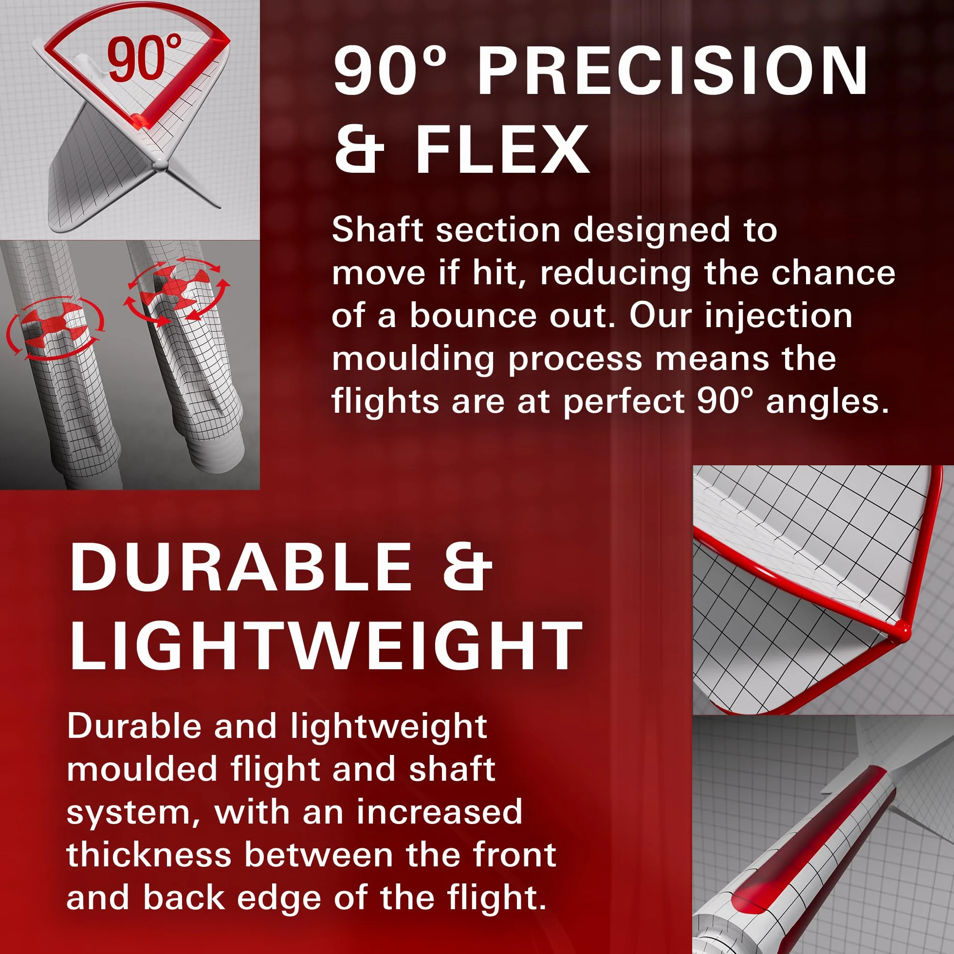 K-Flex Dardos Vuelos y Ejes Sistema Pack 3 All In One, Corto/Intermedio/Medio