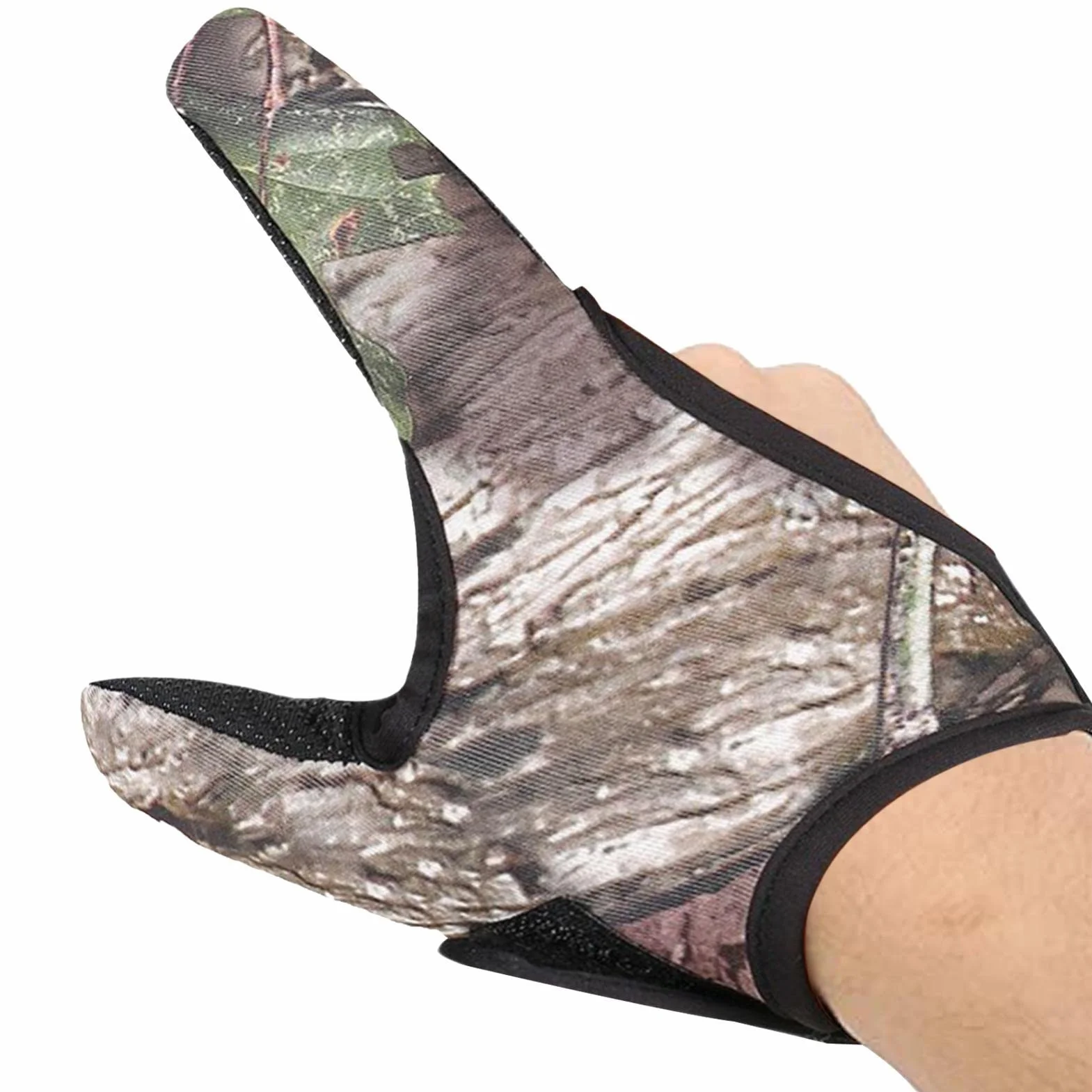 Guantes de Pesca con Dos Dedos Antideslizante Protector para Pesca al Aire Libre