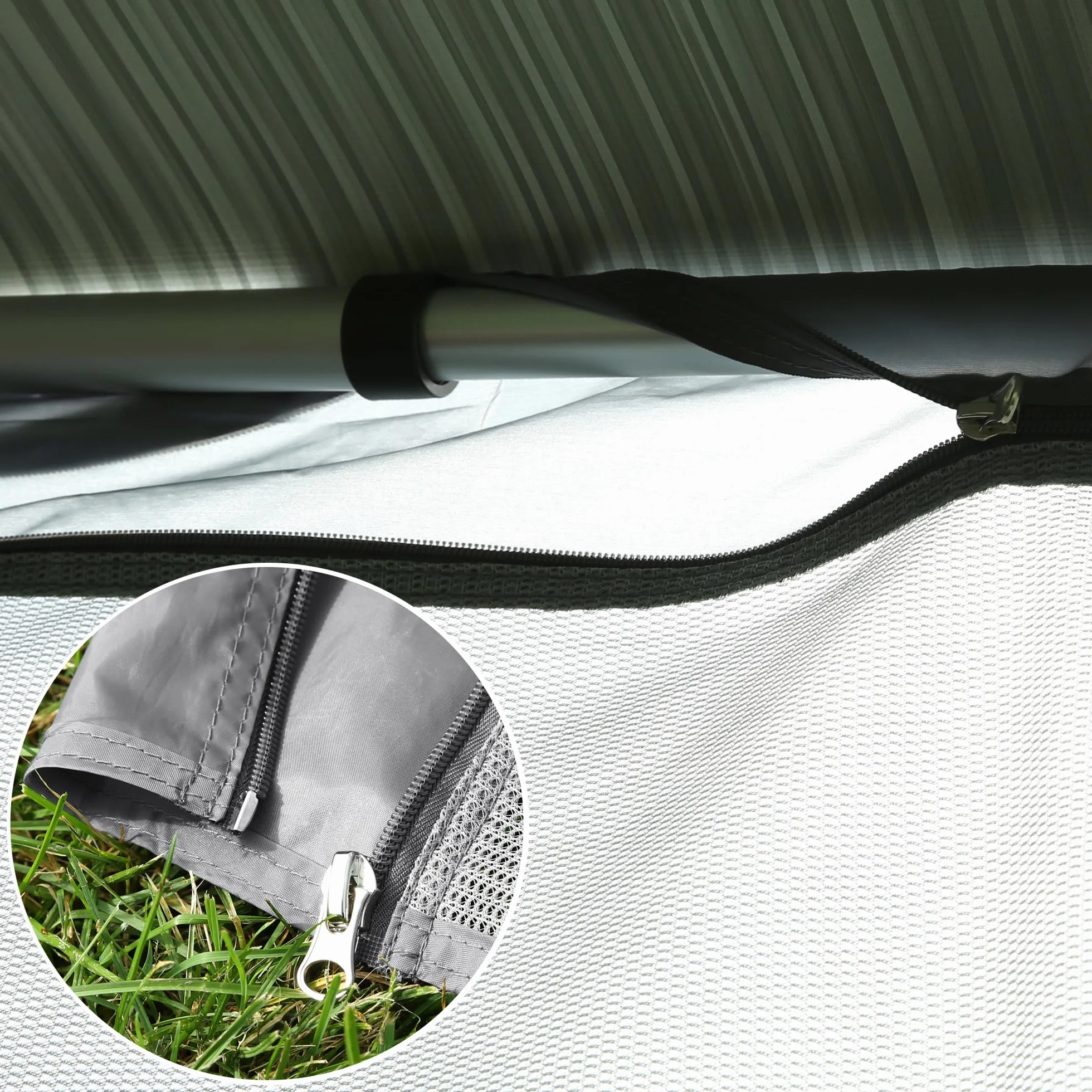 GEAR Capri Sun Blocker Panel frontal de toldo permeable al viento 6 tamaños 3 refuerzos 4,3/6,2/7 mm