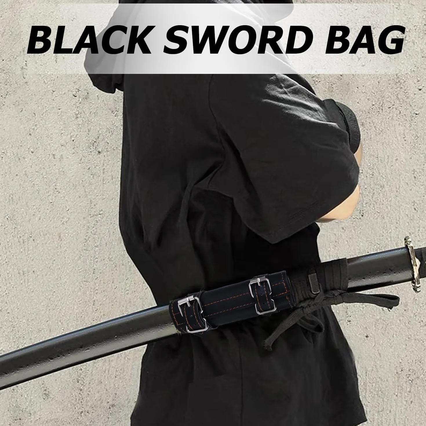 Nizirioo Soporte para espadas con cinturón 105 cm para cosplay samurai