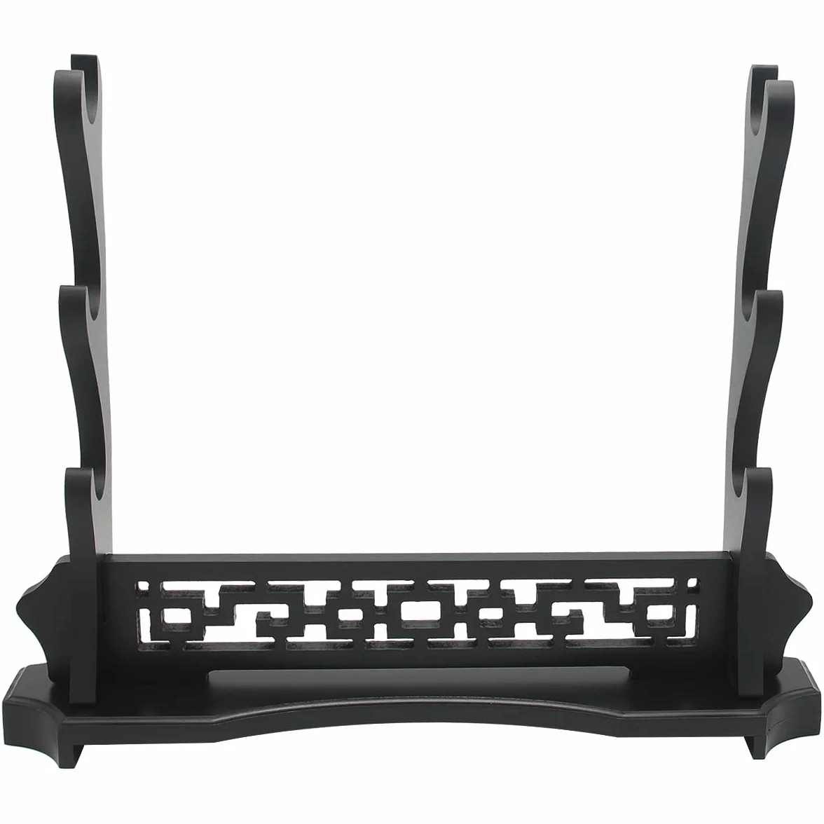 WANLIAN Espada de Mesa de Madera Maciza Samurai Gladiador Exhibición Estantería Diseño Talla Hueca 3 Tier