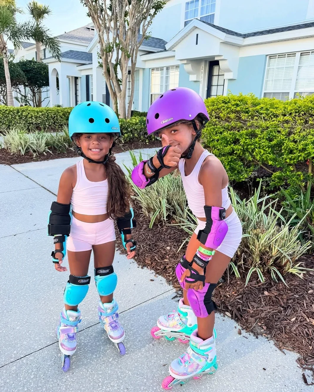Patinaje en línea para niños Patines Ajustables Rodillos Mariposa niñas 6-12