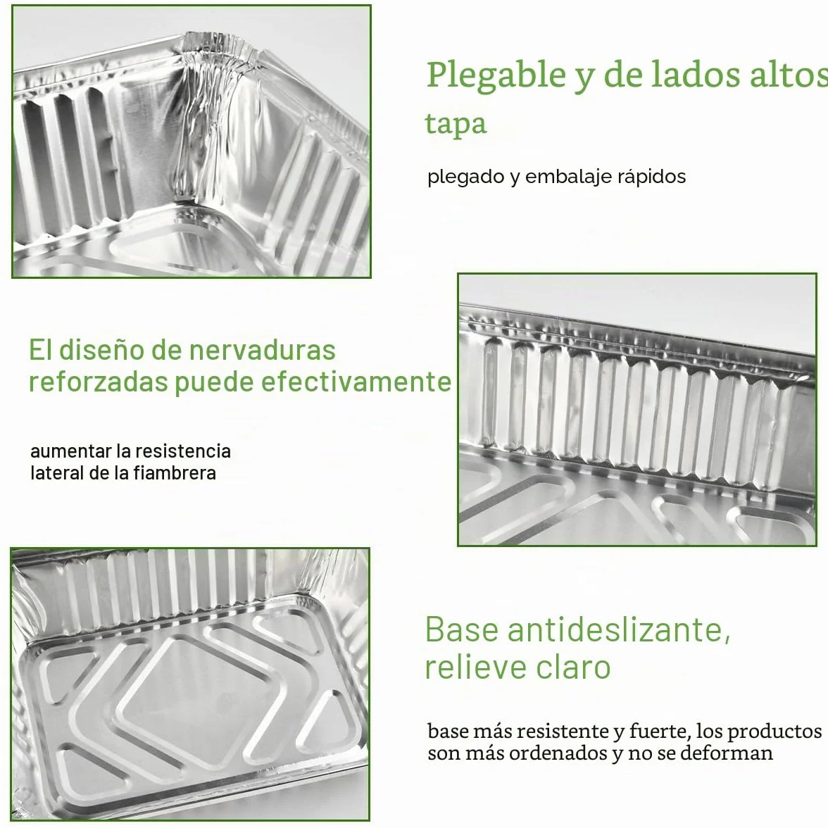 OTYMIOW Bandejas de Aluminio 50PCS Contenedores Rectangulares Aluminio 21 * 15 * 5.5cm Recipientes Rectangulares Bandejas TradicionalesAluminio para Transportar Alimentos, Congelar, Cocinar, 1000 ml