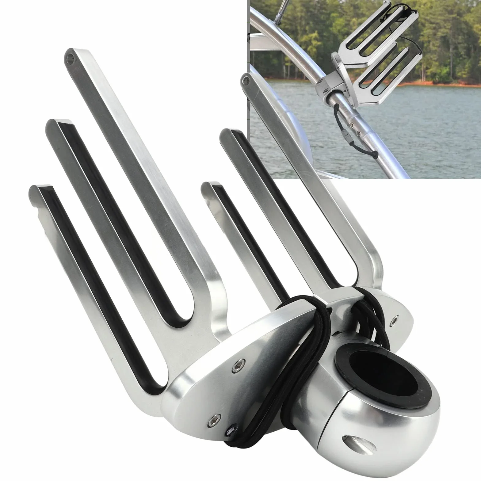 Wakeboard Rack Ajustable de Aleación de Aluminio para Tubos de 1.89in 2.36in 2.48in