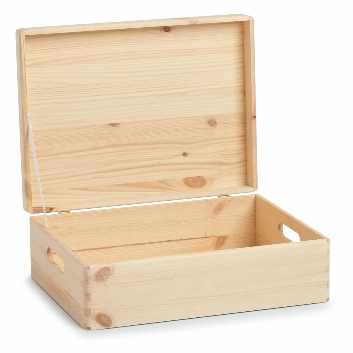 Zeller 13151 Caja Multiusos con Tapa, Madera, Marrón, 40x30x14 cm