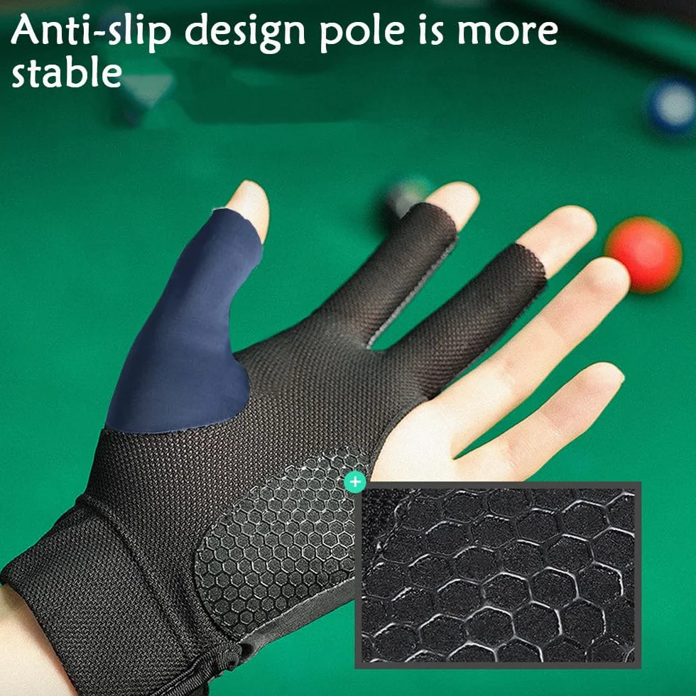 Guante de Billar Snooker Izquierdo Guantes de Piscina de Billar Mano Izquierda, Guantes de Snooker, Guante de Piscina Profesionales Billars