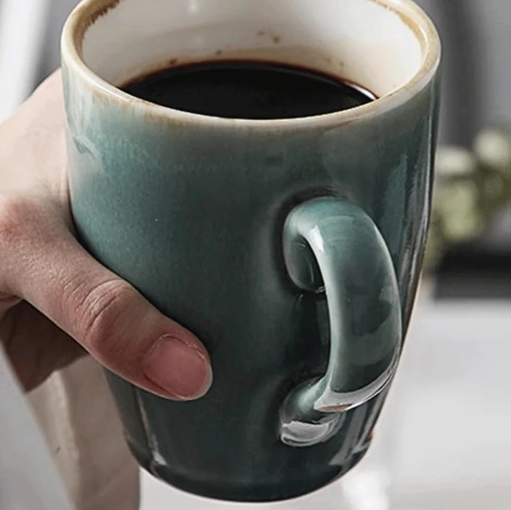 ENGENDER Tazas Cafe Tazas Transformadas En Horno, Tazas De Café, Tazas De Agua De Trabajo, Tazas De Té Mug Cups(A)