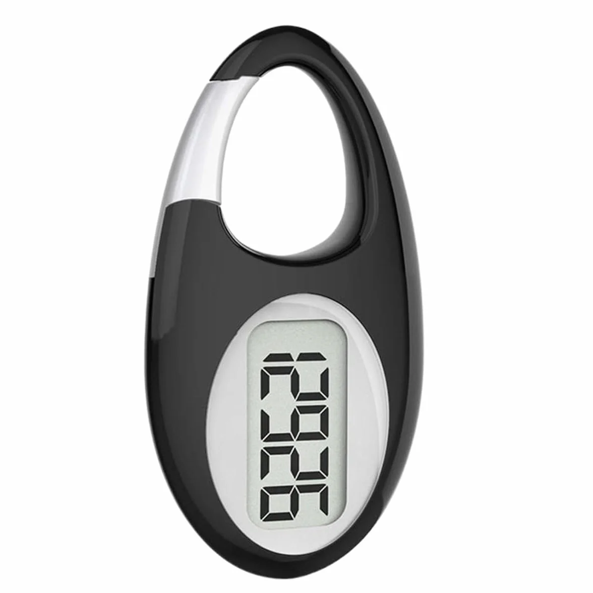 Podómetro deportivo 3D Mini Podómetro digital con gancho para hombres, mujeres, adultos y personas mayores. Registra con precisión los pasos.