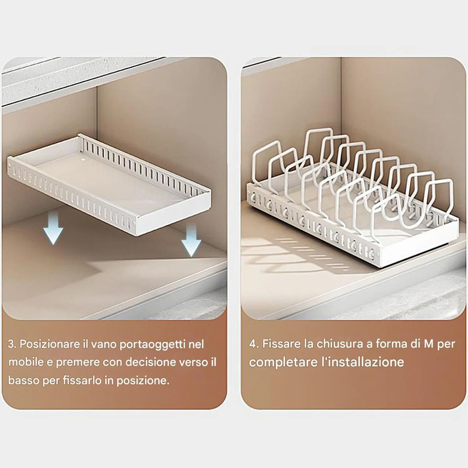 Organizador de ollas extraíble - Soporte para ollas adhesivo con polea | lisa, rejillas para ollas, armario para ollas ajustables con polea para cocina | utensilios de cocina, utensilios de cocina