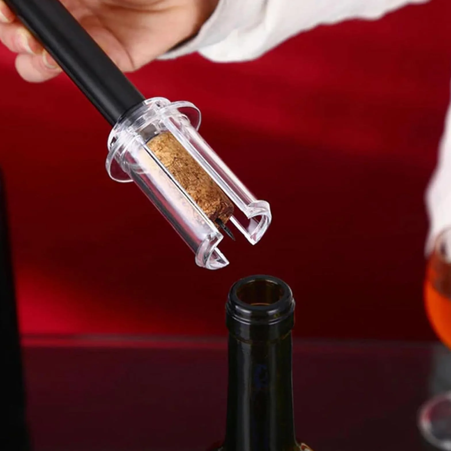 Wino on The Go - Juego de apertura de vino, juego de apertura de vino, bomba de presión de aire, abridor de botellas de vino, aguja de bomba de abridor de botellas de vino, abridor de vino simple de