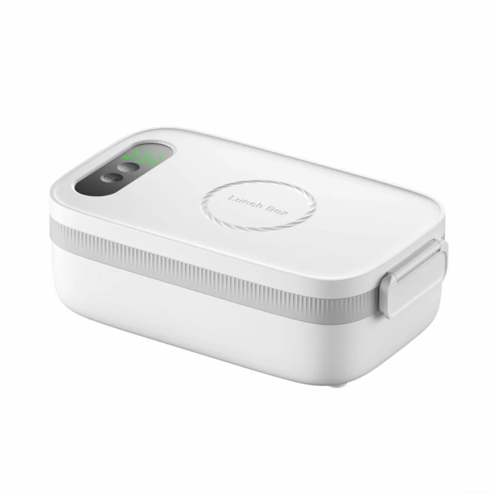 Fiambrera eléctrica inalámbrica de 14.000 mAh, 1 L, para adultos, con 8 temporizadores y 4 temp, carga rápida tipo C, recipiente de acero inoxidable a prueba de fugas, para oficina, viajes, camiones