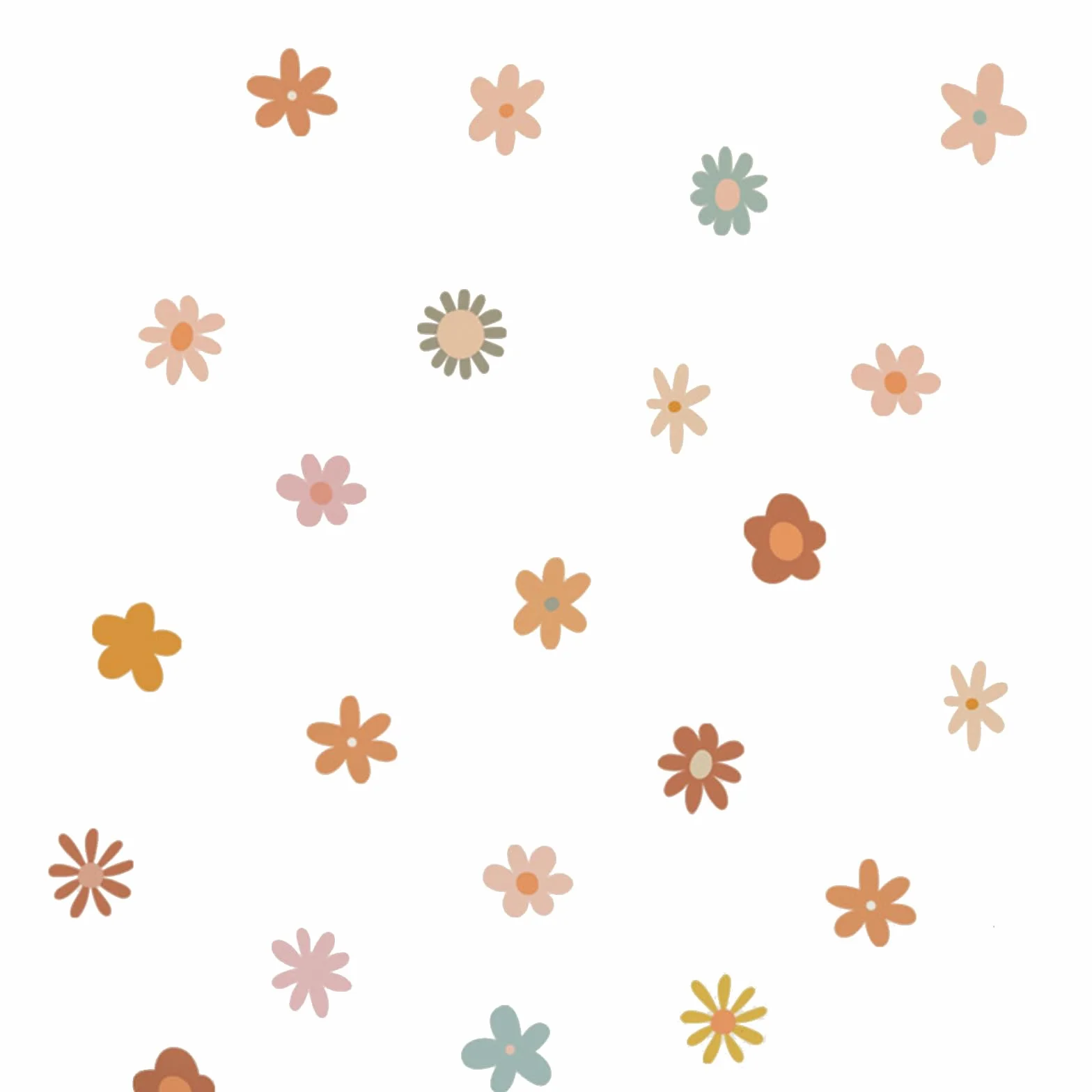 Pegatinas de pared para niños 36 piezas, decoración dormitorio infantil, vinilo multicolor floral