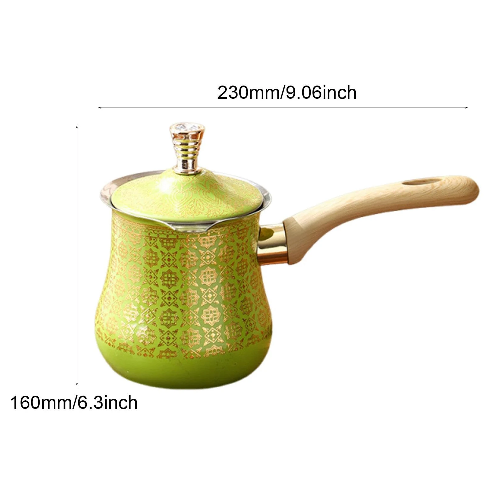 Cafetera Verde de Agarre Cómodo, Portátil, Fácil de Usar, Cafetera de Acero Inoxidable para Camping Y Restaurante, tal como se describe, 900ml