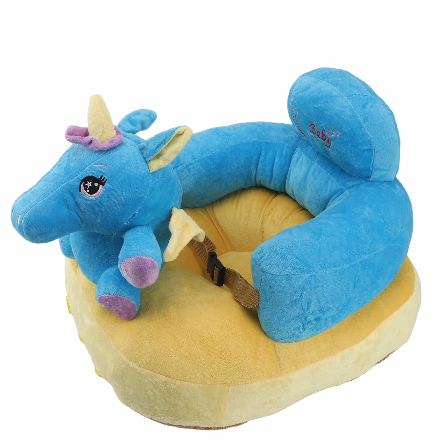 Haofy Asiento de Apoyo para Bebés, Silla Infantil de ángulo Ajustable con Funda de Felpa, Base Ancha y Respaldo de Apoyo, Asiento de Aprendizaje Portátil para Bebés y Niños Pequeños (Patrón de