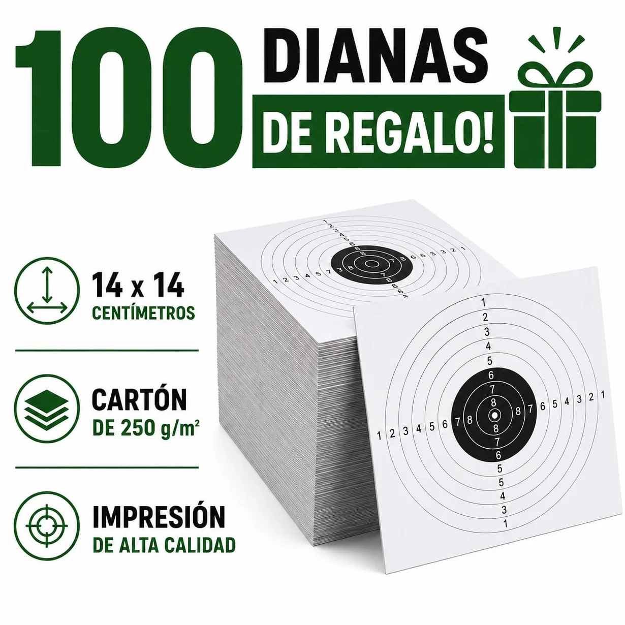 Cazabalines de Acero Tiro Dual 14x14 cm con Dianas y Objetivos Móviles