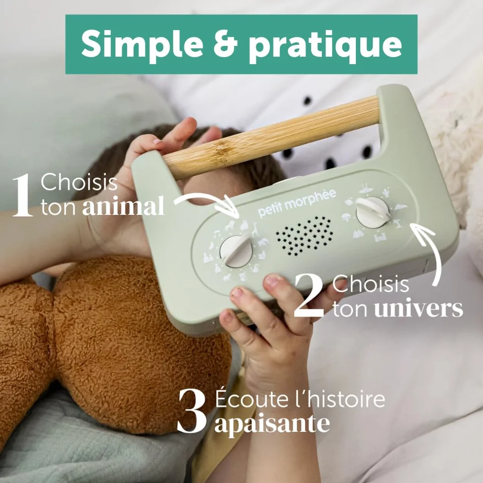 Morphée My Little Morphée Cuentacuentos Para Dormir Niños Máquina de Músicas Relajantes 192 Audiocuentos 4 Idiomas