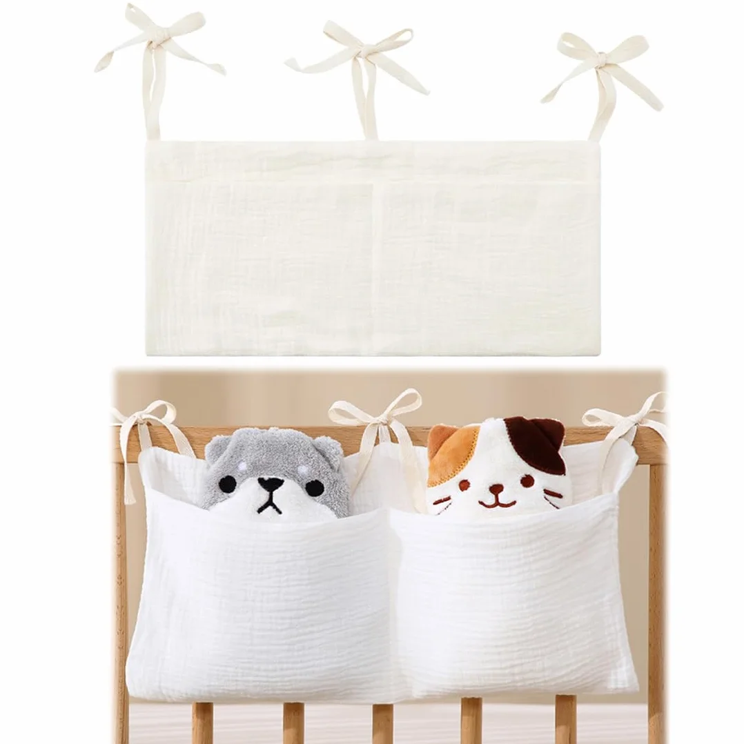 Organizador Contenedor De Pañales Para Bebé Colgante 38Cm X 18Cm Blanco